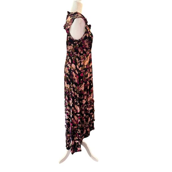 PLENTY BY TRACY REESE Gaia Ruffle Dress in Dark Floral Medium Petite - Picture 2 of 8